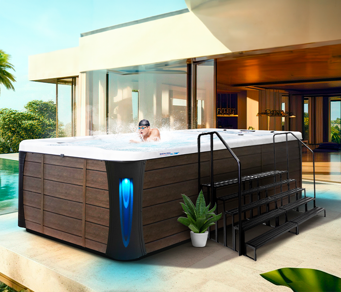 Calspas hot tub being used in a family setting - Hammond